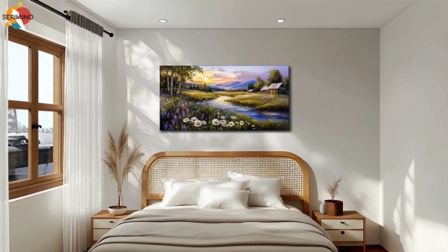Amazon.com: SERIMINO River Landscape Wall Decor, Countryside