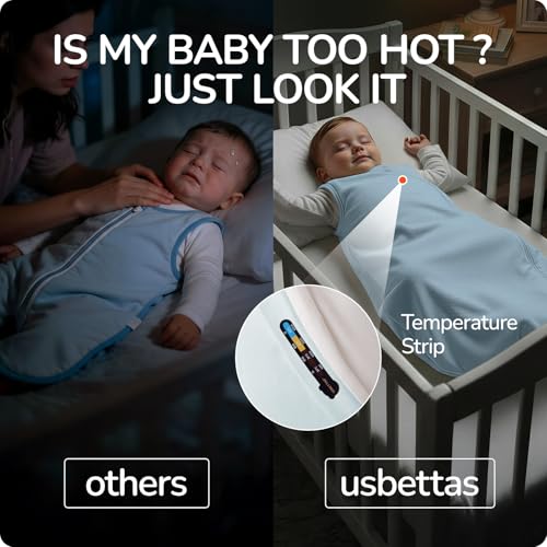 Image of Baby Sleep Sack 18-24 Months, 1.0 Tog Supersoft Thermostatic Cotton Toddler Sleeping Sack for Babies Infant, 2-Way Zipper Baby Wearable Blanket for All Season