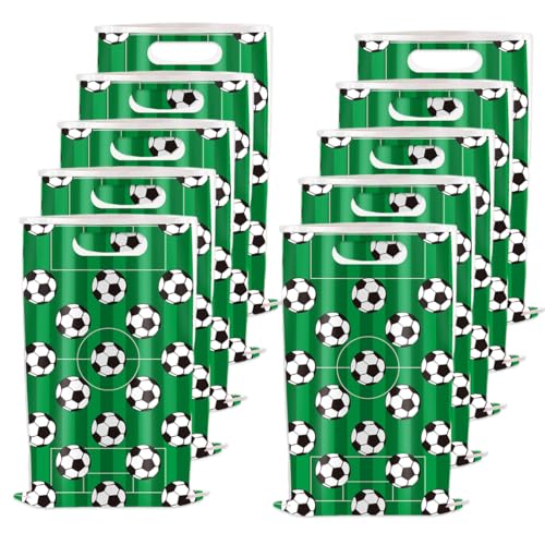 KAHZOR 10 PCS Sachet Anniversaire Enfant Football, Pochette Anniversaire Enfant Pour Football Fête, Sachet Bonbons Anniversaire Foot Garçon, Petit Sachet...