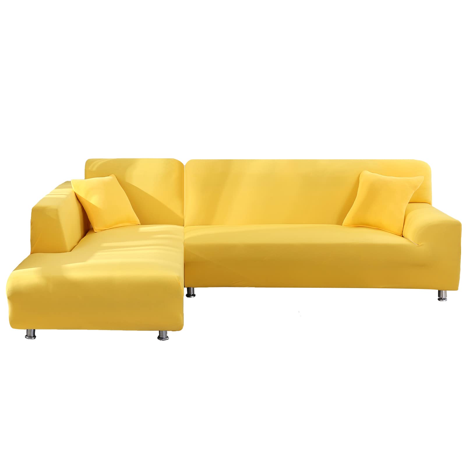 Housse de canapé élastique en forme de L lavable et écologique pour salon 4+2 places