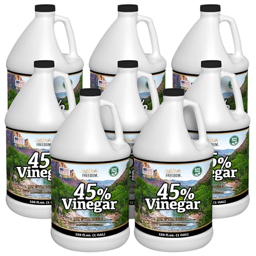 Nature's Freedom 45% Concentrated Vinegar, 8 Gallons - Dilutes to 72 Gallons - 9x Strength Multi-Purpose Solution