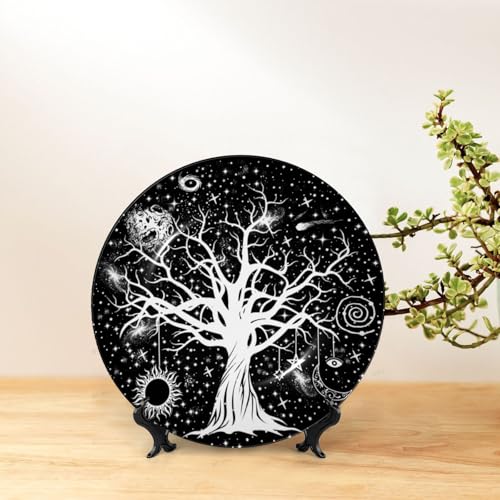 Plato decorativo de hueso porcelánico 10 in mandala miniatura 6