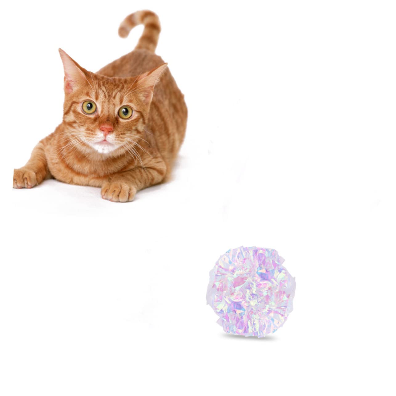 Kisangel 3 Juegos De Juguetes Interactivos para Gatos Papel Arrugado Juguete Inteligente para Mascotas Juguete De Ejercicio para Gatos 20 Unidades X 3