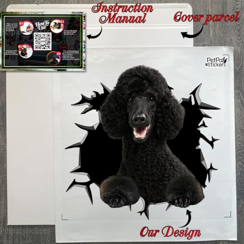 Image of Vinyl Dog Car Decals for Women - Poodle Stickers Gift for Dog Lovers