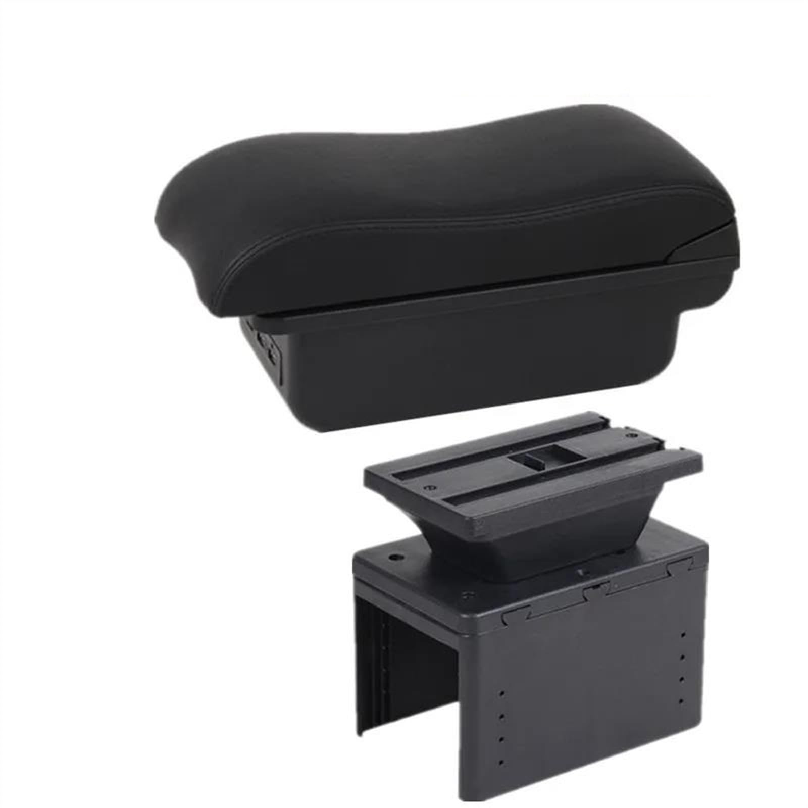 NMJLQW Storage Rack Car Interior Accessories Center Console Storage Box Multifunctional Armrest Storage Box For Grande For Punto(B2 black line 3USB)