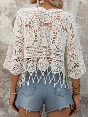 Salida de playa ligera que disimula y estiliza con diseño boho chic 6