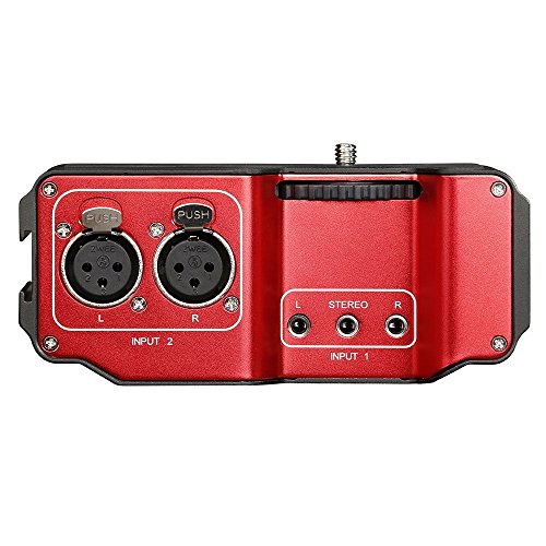 Saramonic SR-PAX2 Audio Mixer Adapter Preamplifier Two XLR and Two 3.5mm Jack Interface for DSLR & Mirrorless & Blackmagic Design Pocket Cinema Cameras Audio Recording - Thumbnail 6