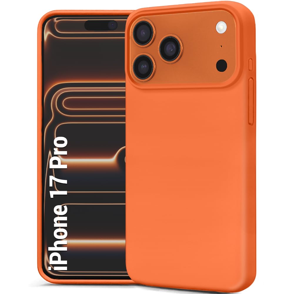TheGiftKart Liquid Silicone Back Cover Case for iPhone 17 Pro | Soft Micro-Fibre Lining Inside | Camera & Screen Protection | Shockproof Back Cover Case for iPhone 17 Pro (Silicone, Orange)-image-28