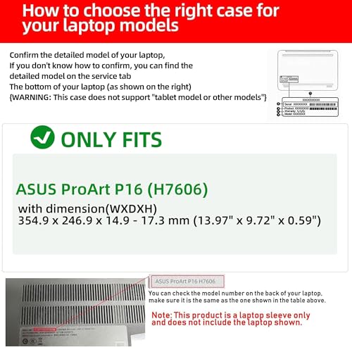 Funda para Laptop ASUS ProArt P16 16" Cuero PU Gris miniatura 3