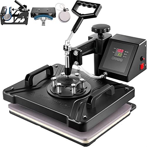 Prensa térmica 5 en 1 Clamshell 12 x 15 pulg 1250W