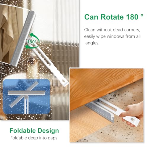 Image of 3Pcs All-Purpose Shower Squeegee Kit, 10 Inches Shower Squeegee, Cleaning Tools for Shower Doors,Bathroom,Kitchen, Window and Car Glass