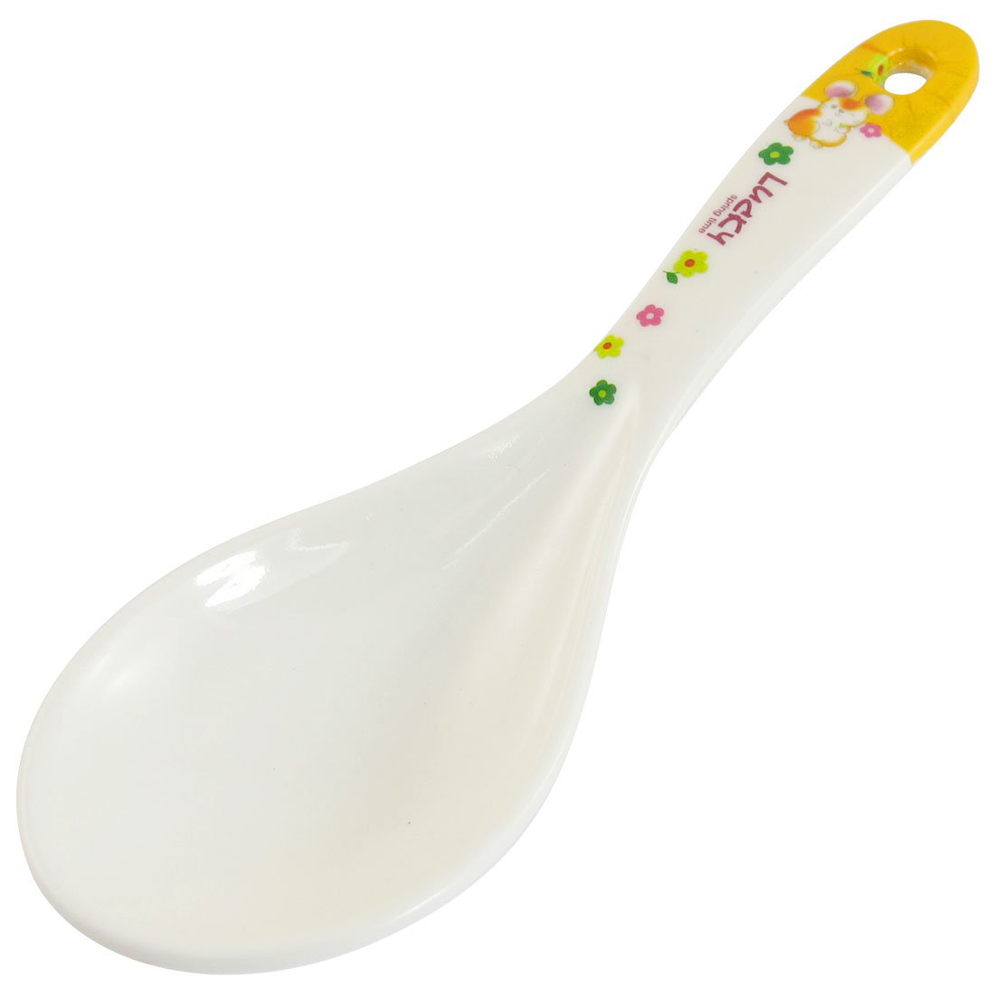 Cartoon Mouse Flower Pattern White Ceramic Rice Paddle Scoop Spoon Ladle (id: 21c 6e1 b5c 6e8 640