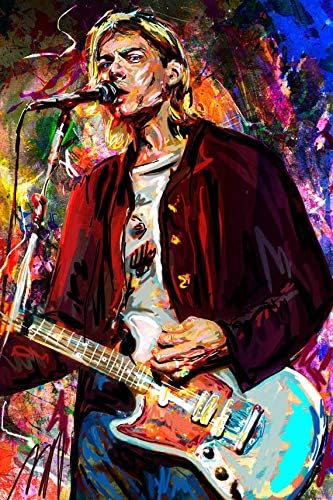Kurt Cobain Nirvana Poster - 12x18 inch Wall Poster 170 GSM Paper | Home & Office Decoration | Gloss Finish Unframed Poster | RAINFIRE CREATION! RCP1428