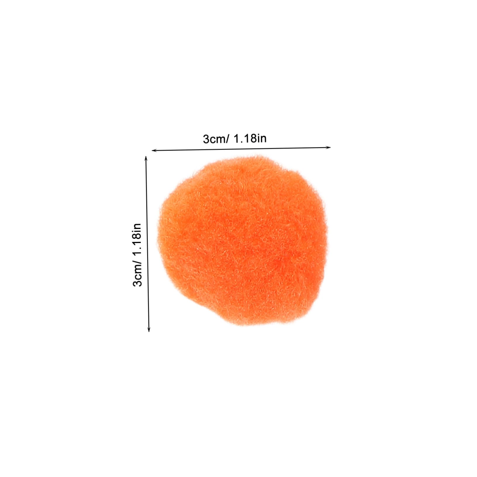 Pompons de Cheerleading en Peluche 3cm, Lot de 1000 Pièces, Multicolores