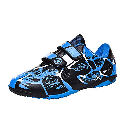 DREAM PAIRS Crampons de Football pour Enfants Chaussures à Lacets Réglable Chaussures de Football pour Garçons Durable et Pratique,Size 38.5,Noir/Néon/Vert,SDSO2402K