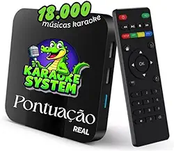 Aparelho de Karaoke Box 18 mil Músicas com Pontuação Real e Fila de Espera