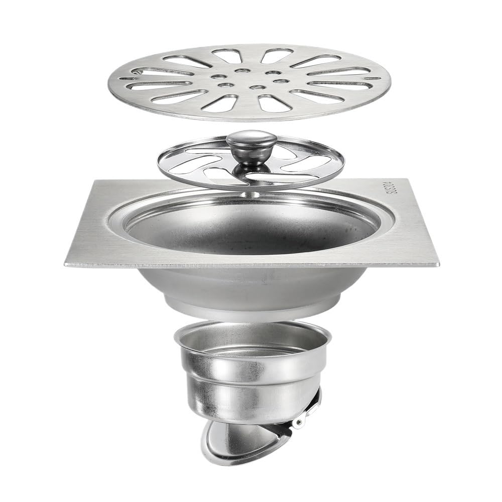 Scarico Doccia Triangolare - Piletta Acciaio Inox Con Filtro Antiodore