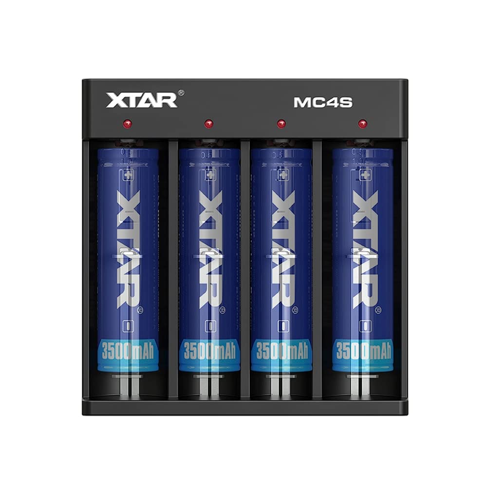 XTAR MC4S - profesjonalna ładowarka do akumulatorów litowo-jonowych i NiMh, głębokie rozładowanie i reaktywacja komórek 0 V, 4 ogniwa, model MC4S