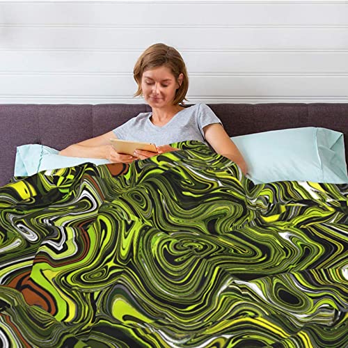 Couverture en peluche anti-froid pour nuits fraîches serpent vert - 7