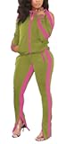 Women Casual 2 Piece Outfit Long Pant Set Sweatsuits Tracksuits