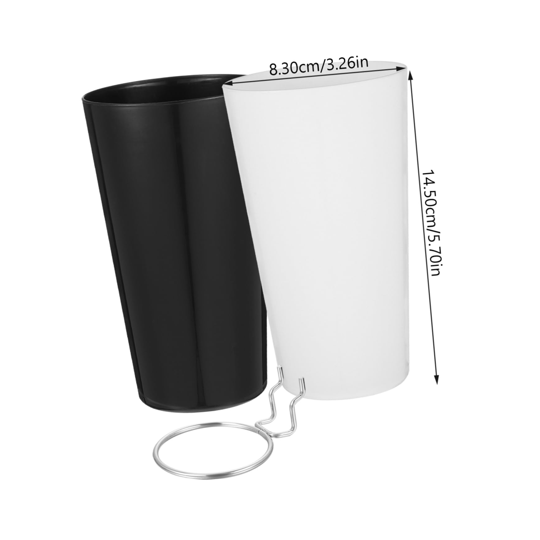 Garneck Pegboard Cups Accessory Set 4 Black 4 White Craft Organizers and Storage