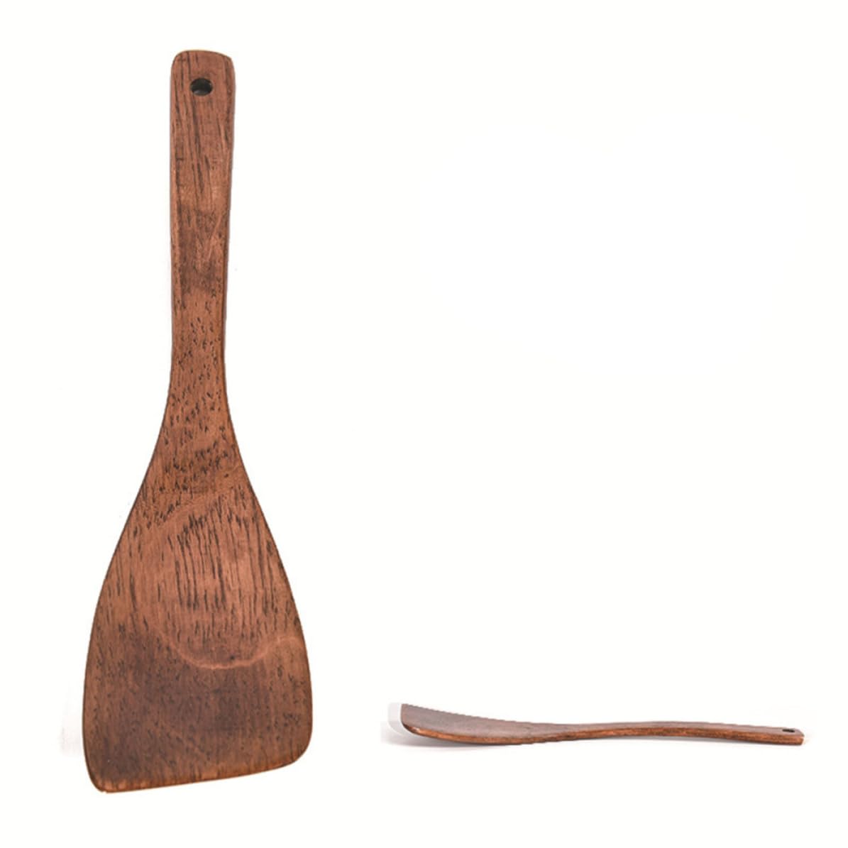 Cuchara para servir de madera Operitacx con mango largo para cocinar sin quemarse