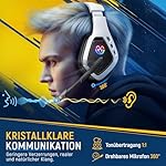 2.4Ghz Wireless Gaming Headset for PS5/PS4/PC(USB-A Port) - 40H Battery Life, Spatial Audio with 360° Flexible Mic, Wireless Headset for Switch/Tablets/Mac and Phone (USB-C Port) – Bild 4