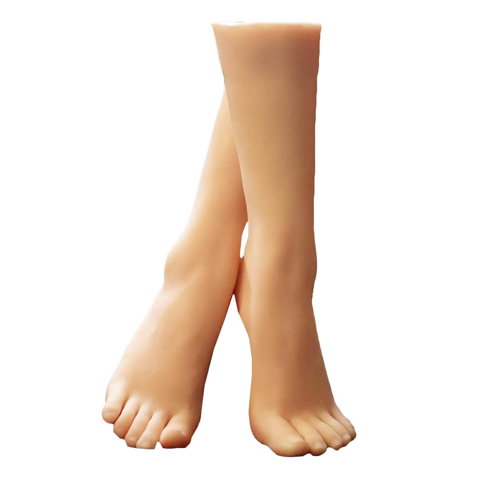 SXTYFBB 22.2cm/8.74inch Female Foot & Calf Model Realistic Silicone Fetish Foot Model with Full-Size Silicone Female Mannequin 1 Pair