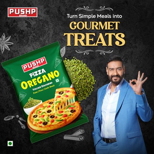 Image of Pushp Pizza Oregano 500g Pouch | Italian Oregano Seasoning | Pizza & Pasta Herb Mix | Oregano Flakes for Pizza, Garlic Bread, Sweet Corn & Snacks | Multipurpose Italian Seasoning