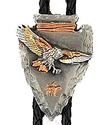 Western Express Tricolored Eagle Arrowhead Bolo Tie