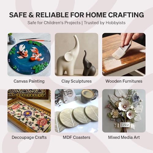 Image of GRANOTONE Clay Varnish Gloss 120 ml Water Based Clear Protective Finish for Air Dry Polymer Glaze Effect Craft Items Made in India