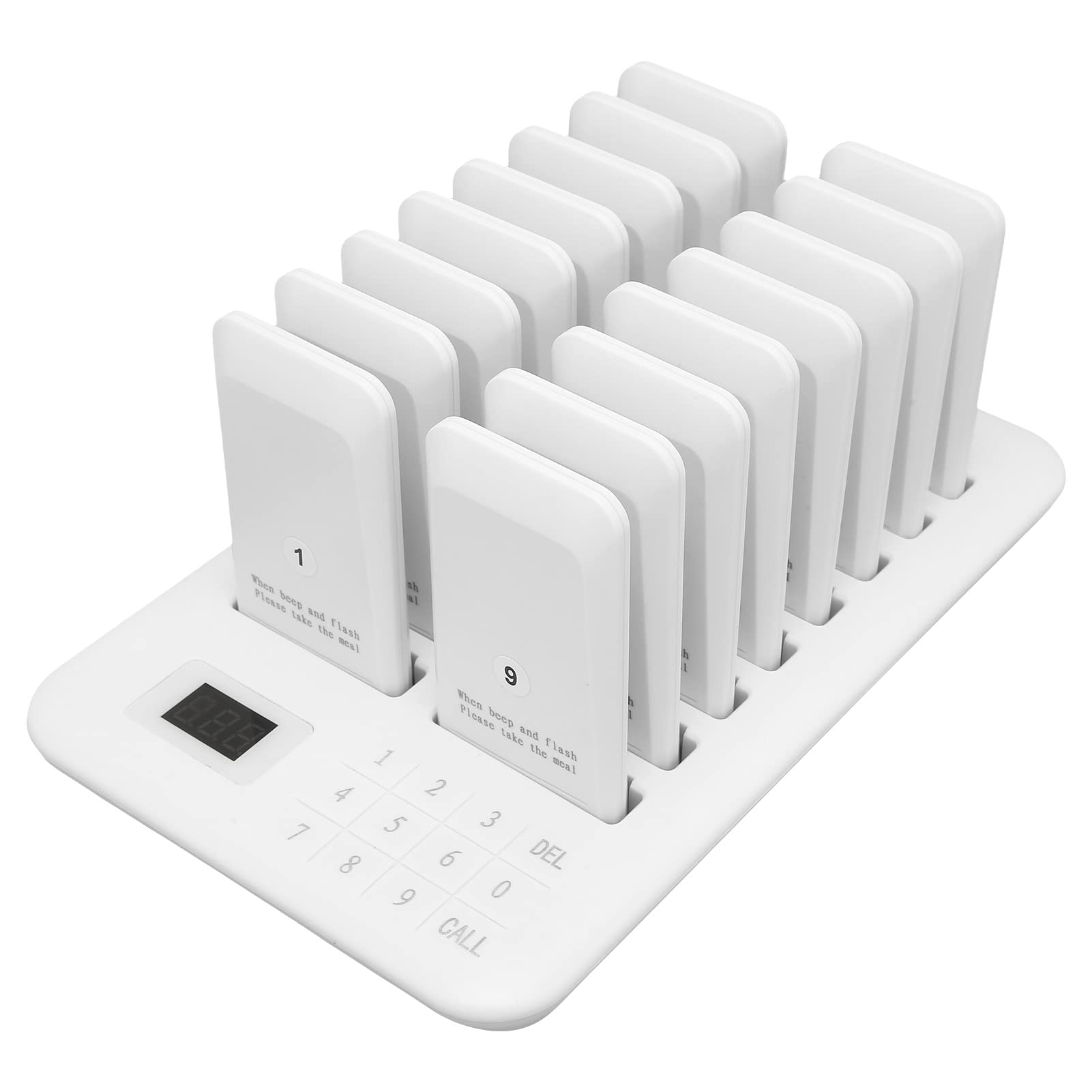 Bewinner di Chiamata Wireless, di Accodamento Cercapersone Wireless Ristorante con 16 Cicalini Cercapersone 1 Tastiera, Trasmissione 800 M per Ristorante Chiesa Camion Cibo Caffetteria(EU)