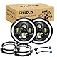 RIGIDON 2x 7 Zoll Runde Scheinwerfer Mit Rundring Halterung, 50W 5000LM 3000K+6000K 4 Modi Fahrscheinwerfer Feuer Kreuz DRL HI LO Strahler offroad beleuchtung für Auto Wrangler JK TJ LJ CJ Humm-er JP