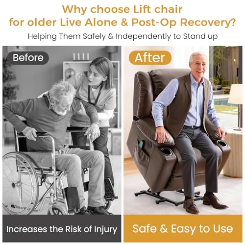 Image of PARKOL Stand Assist Power Lift Recliner Chair for Limited Mobility Elderly