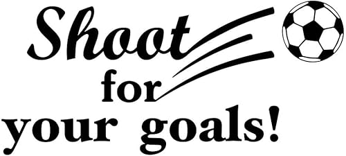 Imposing Design Calcomanía de vinilo con cita de fútbol de 22 x 10 pulgadas, diseño de equipo deportivo, caligrafía artística, decoración