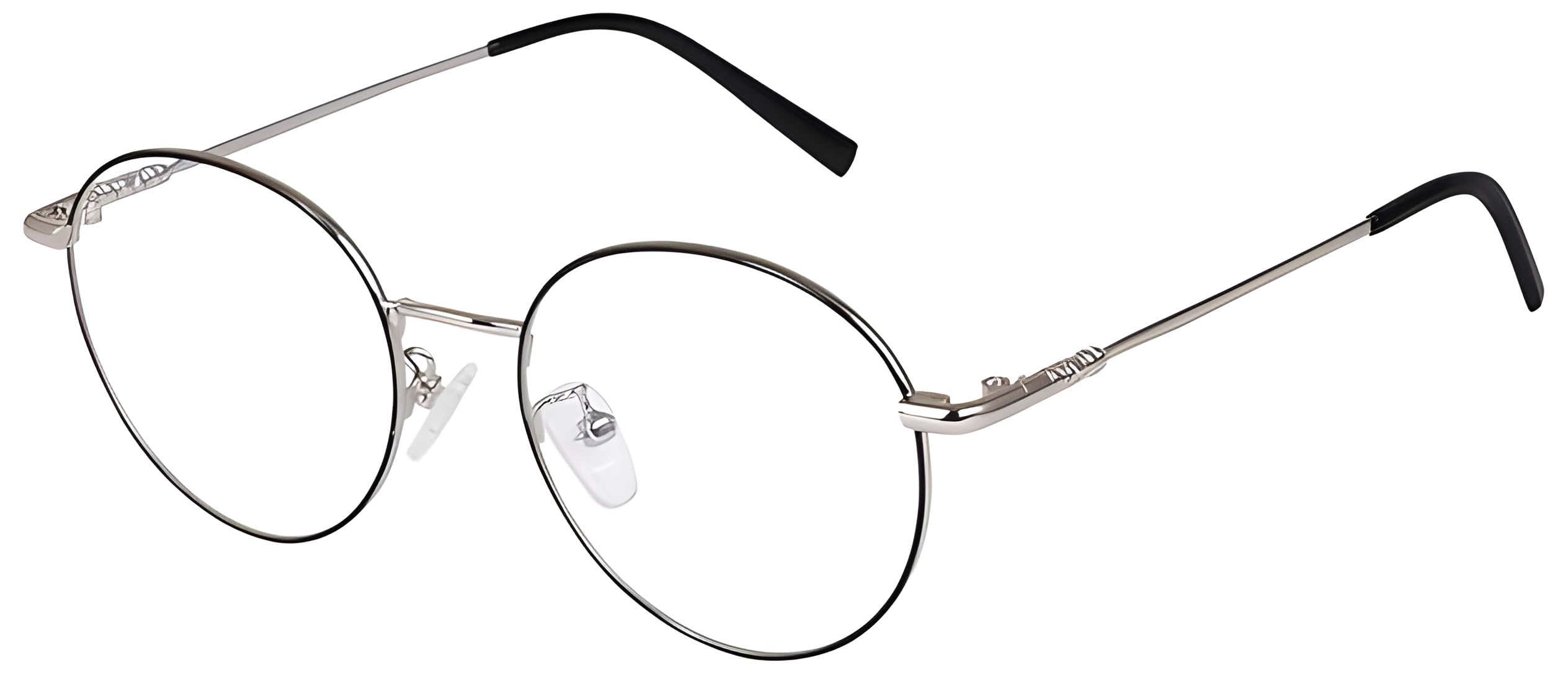 Roshfort Men Women Round Lightweight Spectacle Frame Eyeglasses UV Protection Anti Eye strain Computer Glasses-image-38