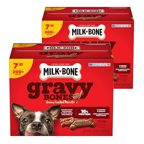 Image of Milk-Bone GravyBones Dog Biscuits, Small Dog Treats, 7 lb. (Pack of 2)