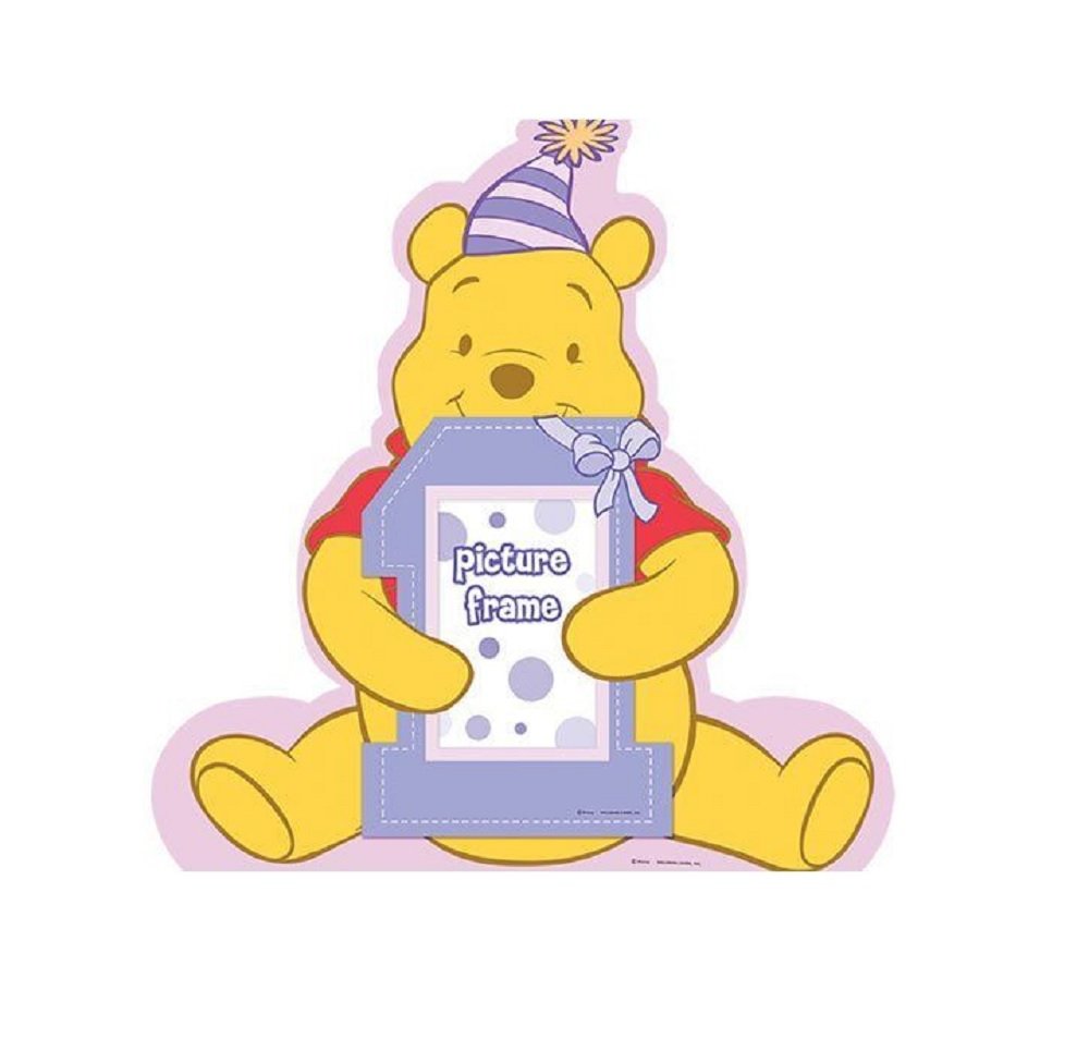 Pooh's 1st Birthday Girl Photo 11in Centerpiece