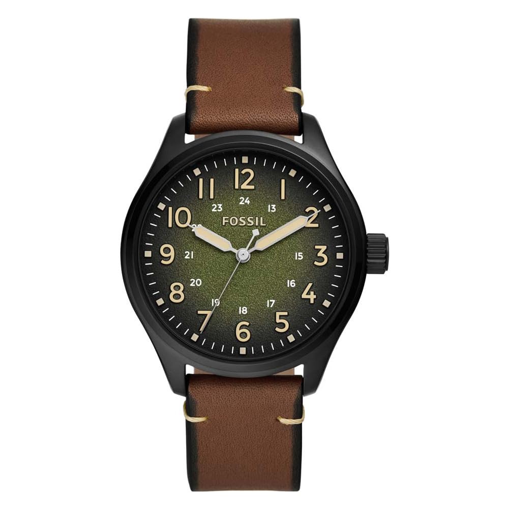 Fossil Easton Three-Hand Brown Leather Watch - BQ2796