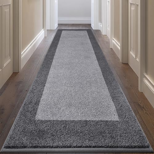 DOMUSTEX Runner Rug 32" x 96", for Hallway, Floor, Bedroom, Roll Packing
