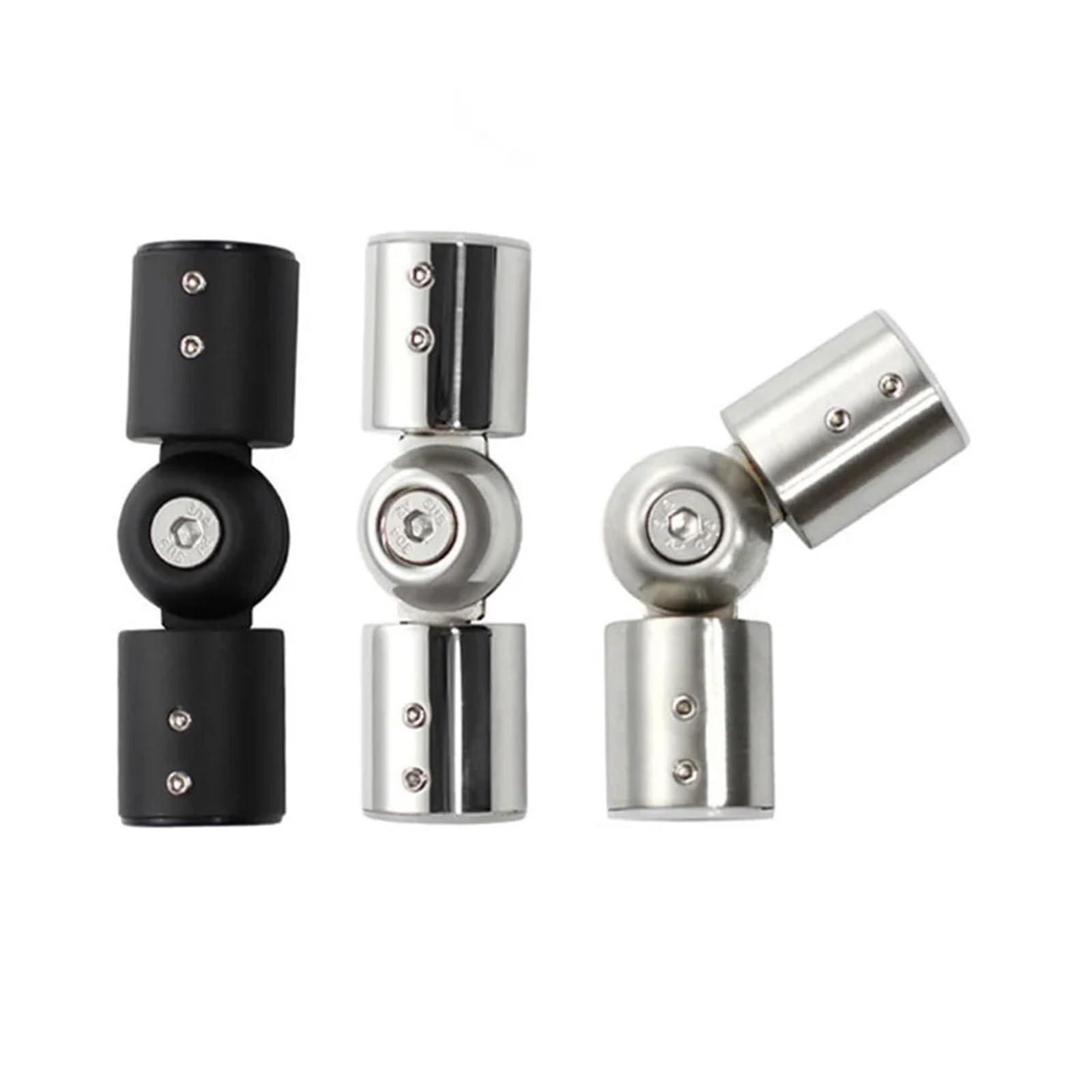 Corner Curtain Rod Connectors 304 Stainless Steel Rod Corner Connector for Bay Window Adjustable Elbow for Curtain Setups(19mm Chrome)