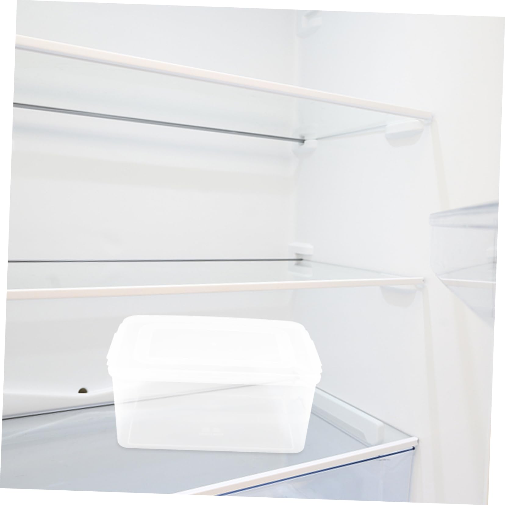 Verschließbare Lebensmittelbox 4 Stück 5, 2l Pp Weiß Rechteckig | Luftdicht, Stapelbar, für Gemüse und Nudeln, Küche oder Camping, Kühlschrankbox mit 4 Behältern