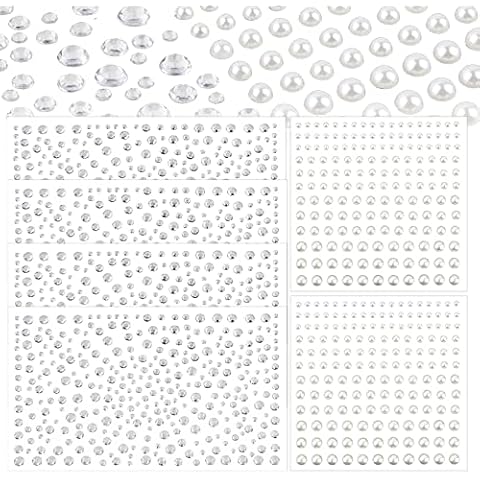 1732pcs Pegatinas Diamantes Autoadhesivas para Cara Brillantes Cover