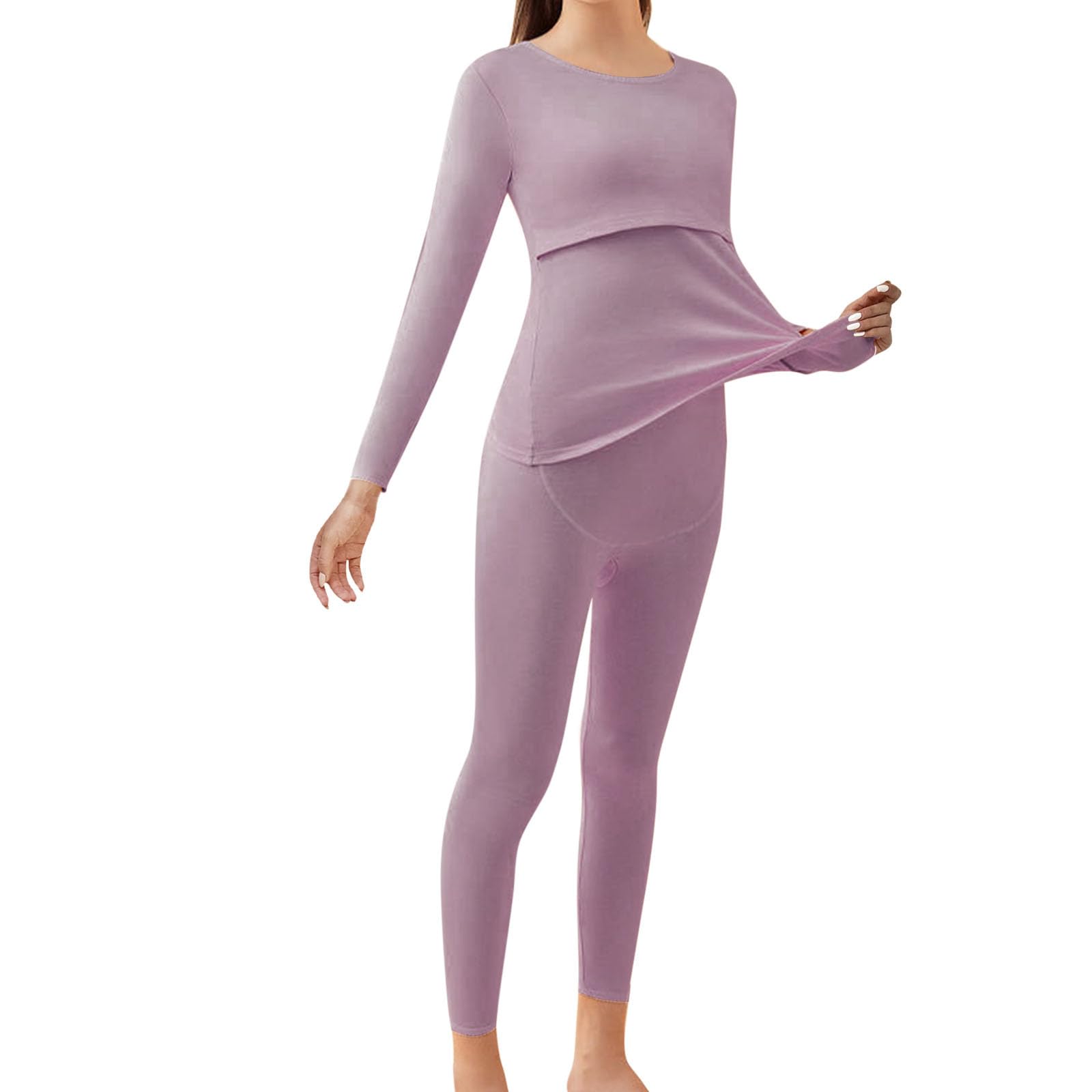 Premaman Allattamento Biancheria Intima Termica Donna Maglia Lunga Donna Gravidanza Maglie Premaman Donna Magliette Manica Lunga maternità Abbigliamento Pullover Inverno