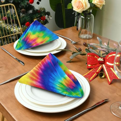 Servilletas de Tela Tie Dye Qilmy Set de 4 miniatura 3