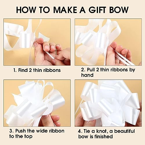 KYNLE Confezione da 35 Fiocchi Bianchi Matrimonio