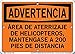 Vestil SI-W-58-A-AL-040-S HELICOPTER LANDING AREA KEEP 200 FEET BACK/?REA DE ATERRIZAJE DE HELICOPTEROS, MANTENGASE A 200 PIES DE DISTANCIA Warning Sign, Aluminum, 0.040"Overall Size, 10.5" W x 7.5" H