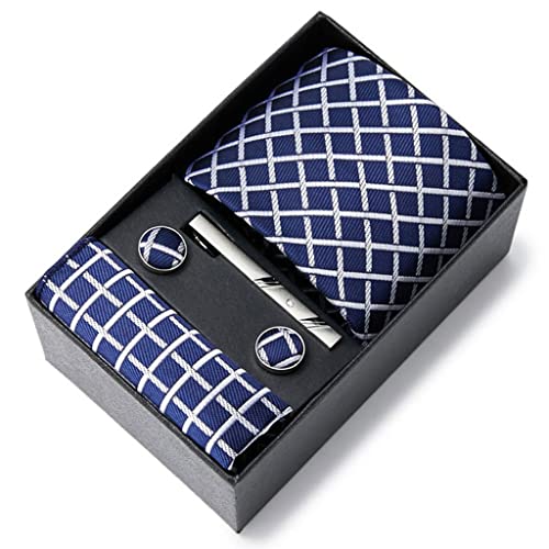 Set de corbata, pañuelo y gemelos para hombre