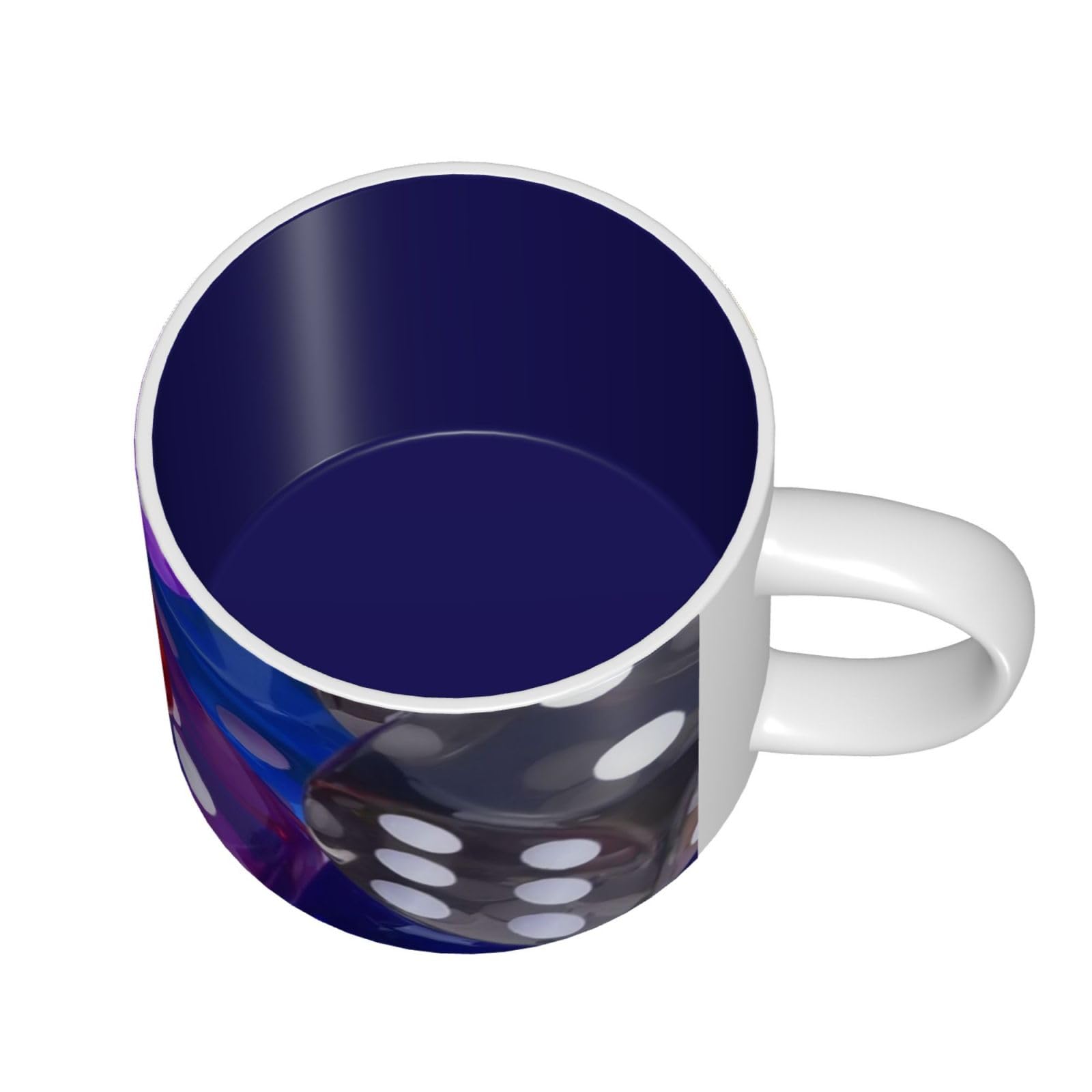Games Dice Set Bedruckte Große Kapazität Keramik Tassen Kaffeetasse