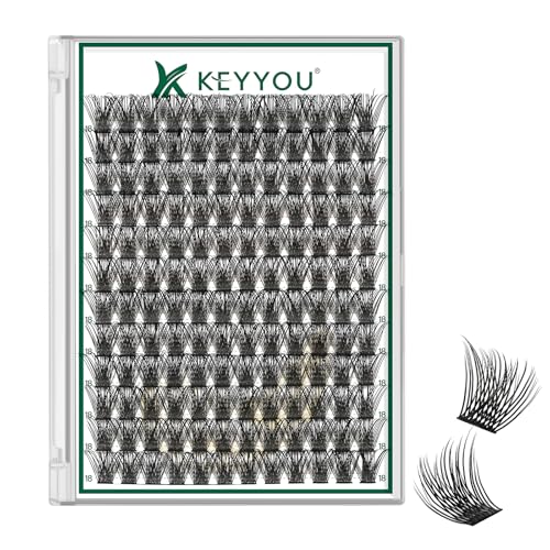 Image of KEYYOU Lash Clusters Air Touch D Curl Wispy Individual Lashes 18mm